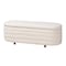 Baxton Studio Betiana Modern Japandi Cream Boucle Fabric and Walnut Brown Finished Wood Storage Bench 233-13316-ZORO - alternate 1